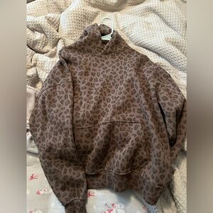 Leopard abercrombie essential popover hoodie